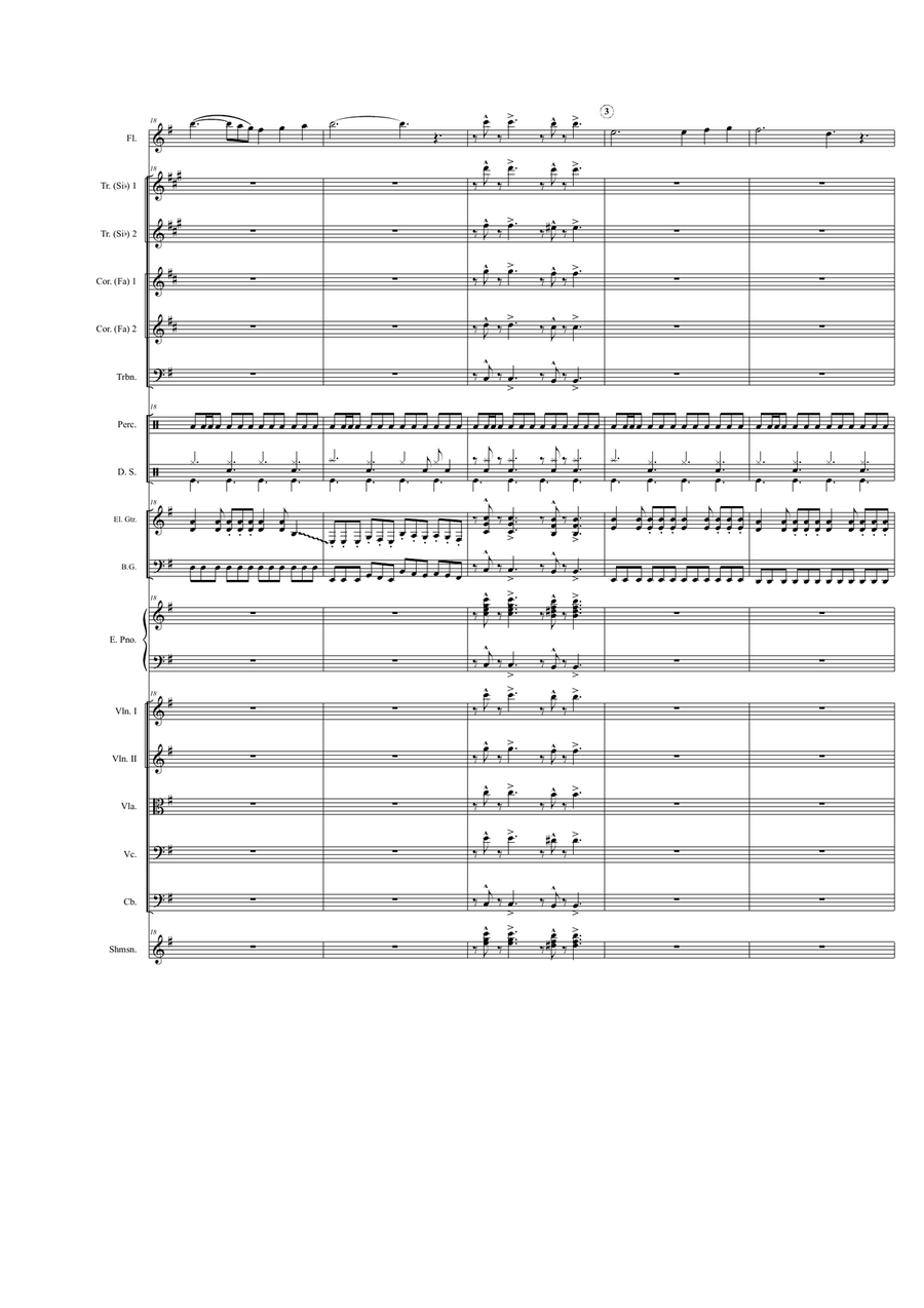 The Rising Fighting Spirit Full Orchestra scores gallery preview page 5