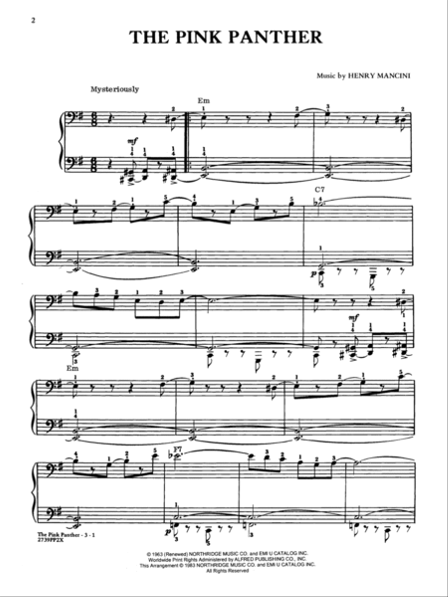 The Pink Panther The Pink Panther Small Ensemble scores gallery preview page 4