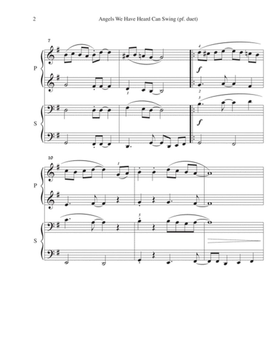 Angels We Have Heard Can Swing (1 piano 4 hands) intermediate - Complete set image number null