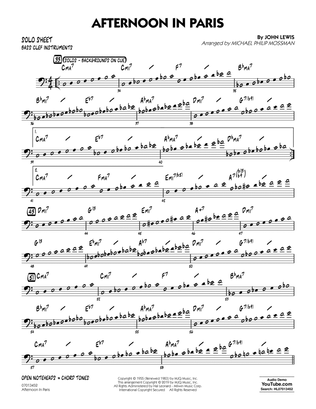 Afternoon in Paris (arr. Michael Philip Mossman) - Bass Clef Solo Sheet