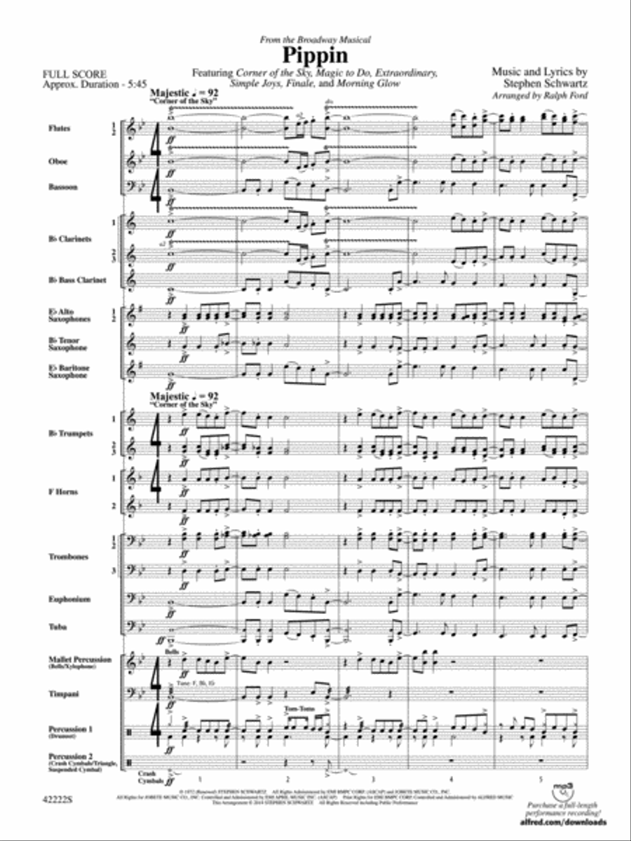 Pippin: Score Pippin: Score Concert Band scores gallery preview page 3