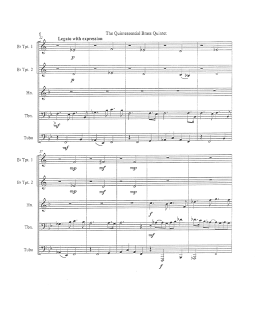 The Quintessential Brass Quintet Brass Quintet scores gallery preview page 6