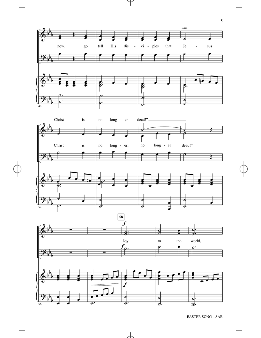 Easter Song Hear The Bells Ringing (arr. Joseph M. Martin) 3-Part scores gallery preview page 4