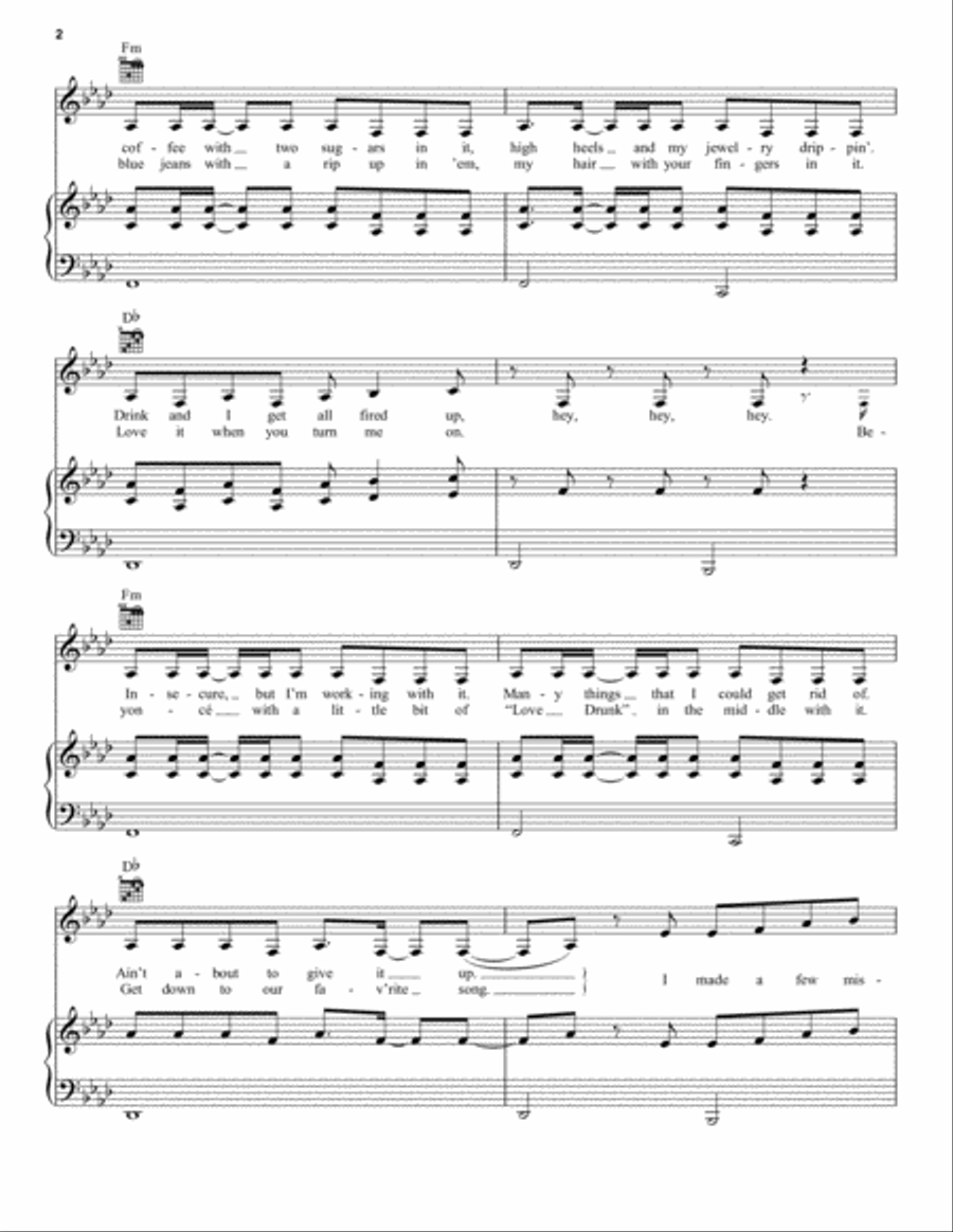 Woman Like Me (feat. Nicki Minaj) Piano, Vocal, Guitar scores gallery preview page 2