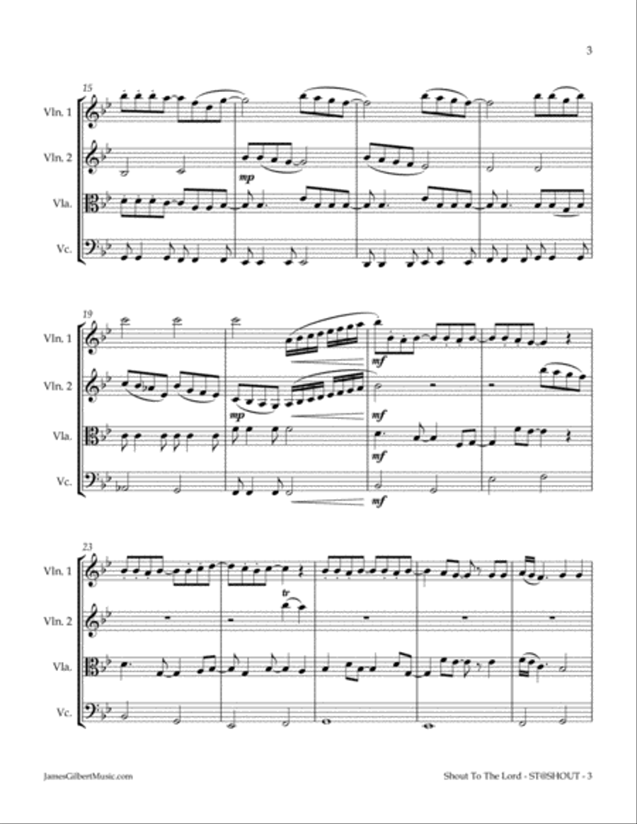 Shout To The Lord String Quartet scores gallery preview page 6