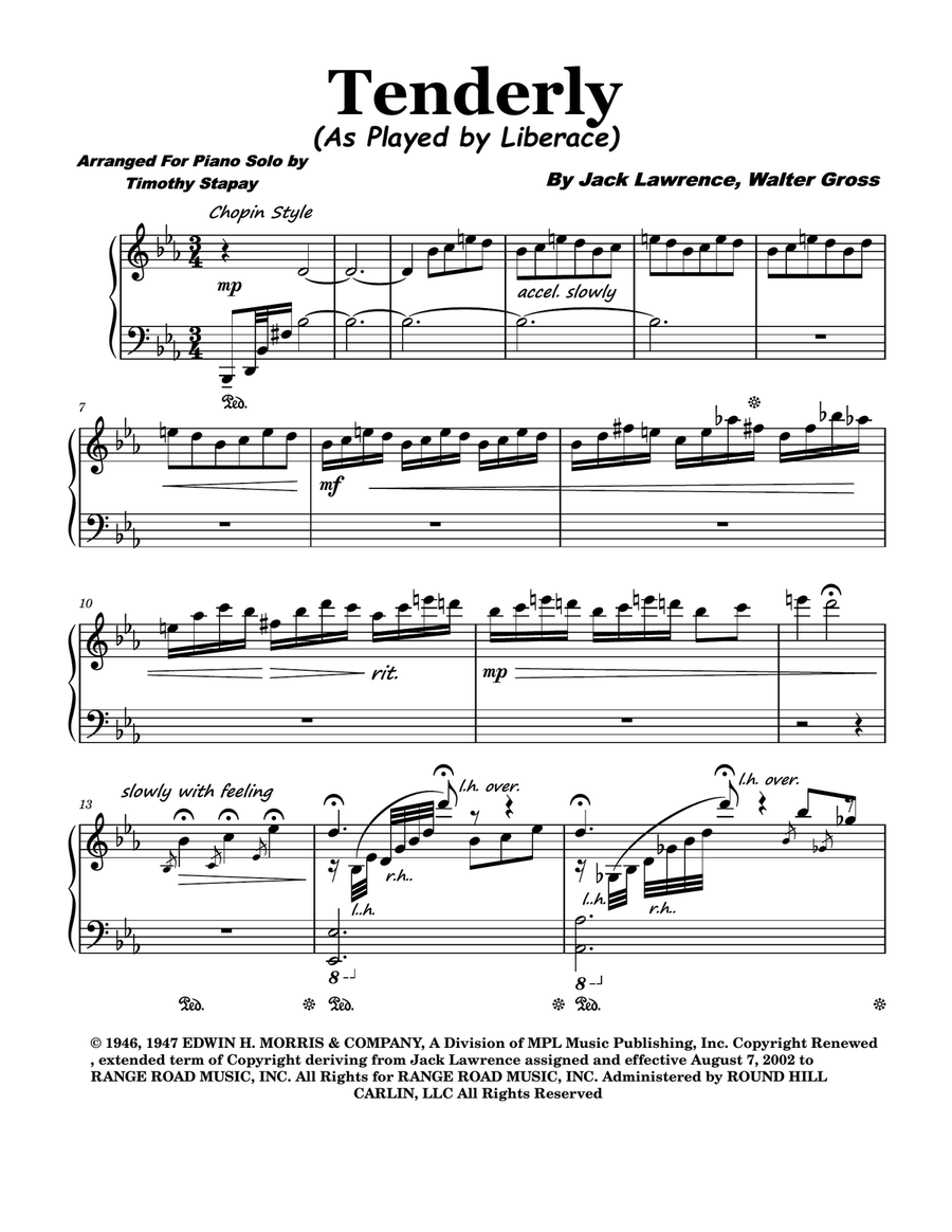 Liberace Sheet Music to download and print