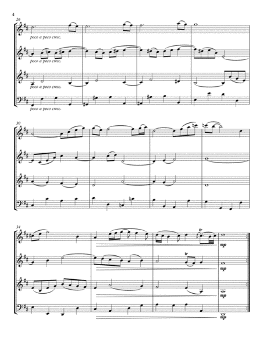 Air on the G String for Flexible Instrumentation Quartet String Quartet scores gallery preview page 4