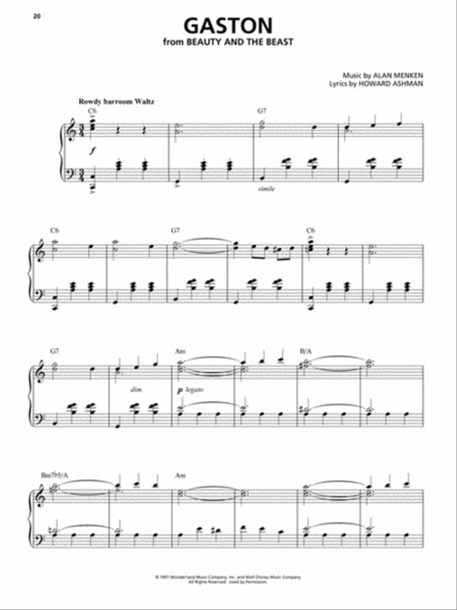 Disney Songs for Male Singers Voice scores gallery preview page 4