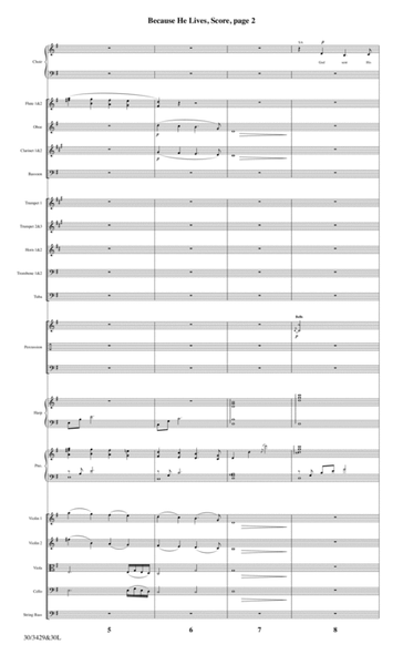 Because He Lives - Orchestral Score and Parts