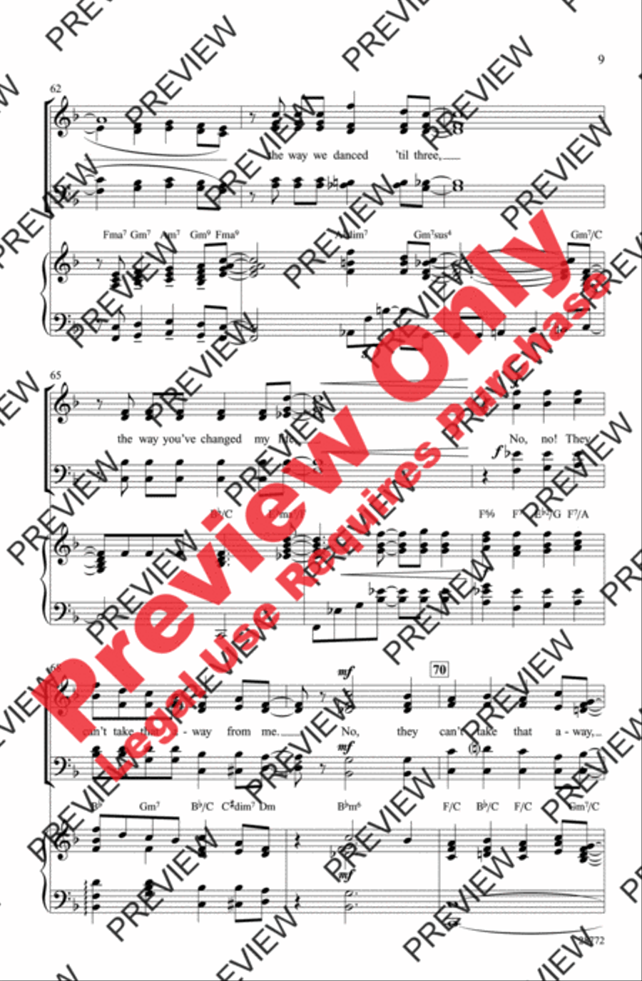 They Can't Take That Away from Me 4-Part scores gallery preview page 9