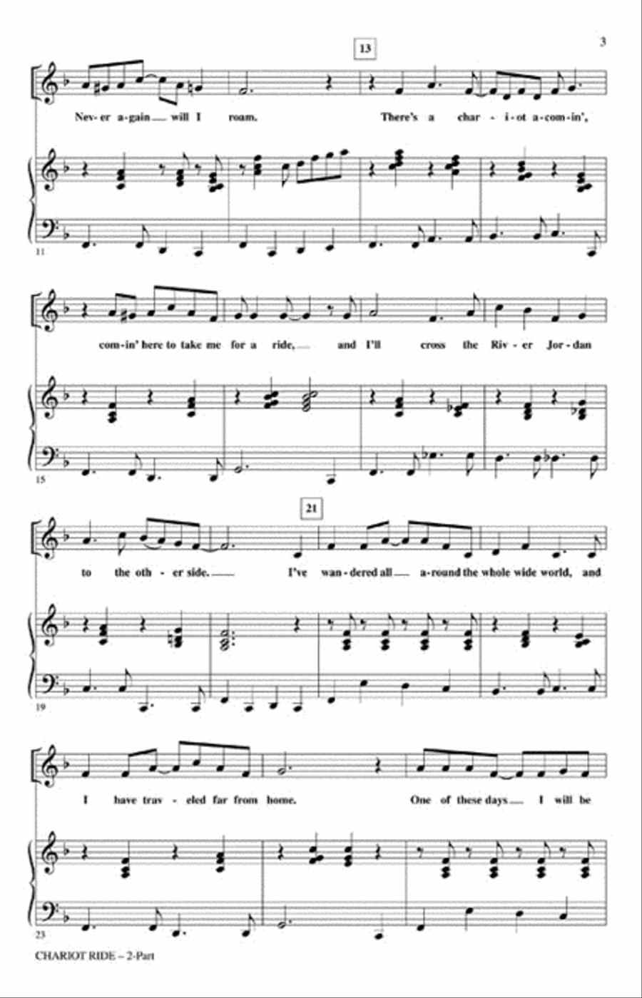 Chariot Ride (with Swing Low, Sweet Chariot) 2-Part scores gallery preview page 3