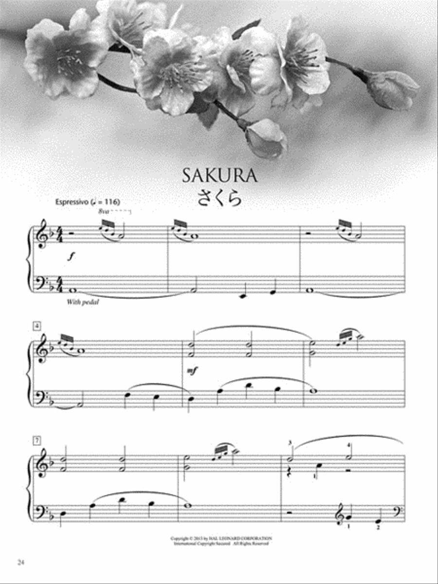 Japanese Folk Songs Collection Piano Method scores gallery preview page 4