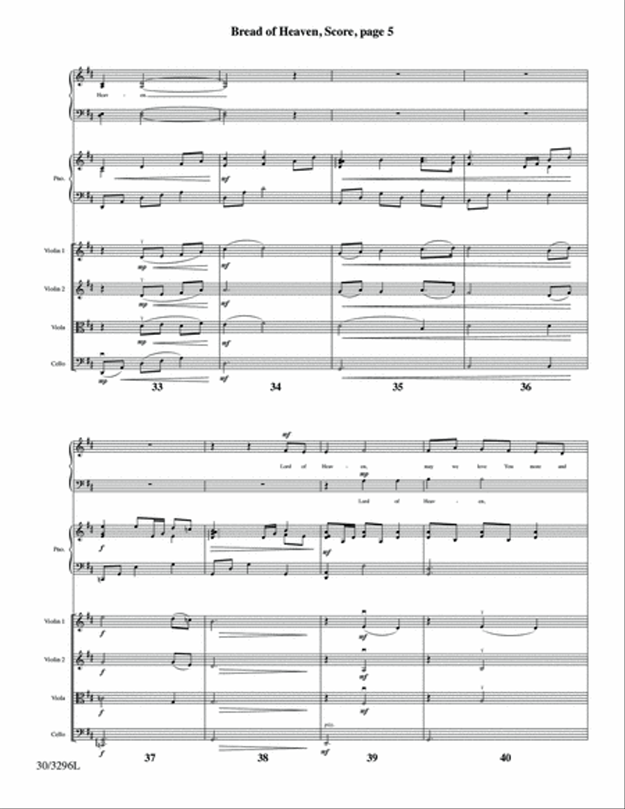 Bread of Heaven - String Quartet Score and Parts String Quartet scores gallery preview page 6