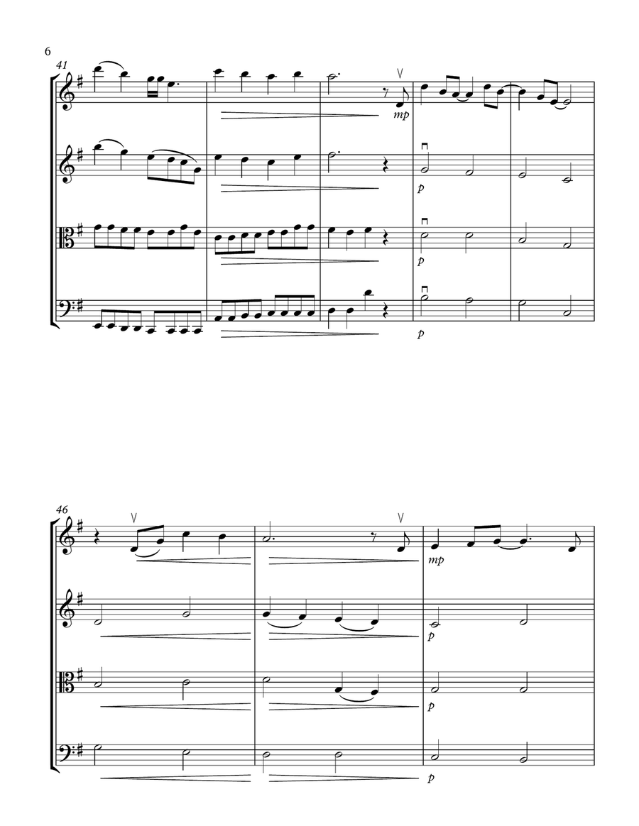 Can You Feel The Love Tonight String Quartet scores gallery preview page 6