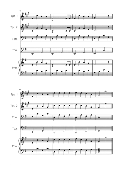 Jingle Bells - Brass Quartet w/ Piano image number null