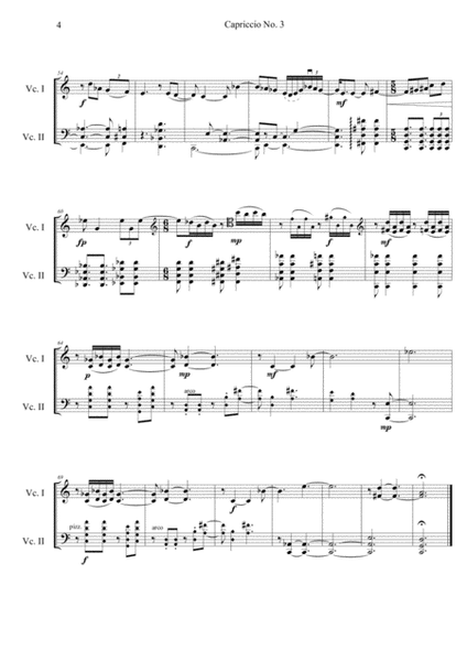 Daniel Vargas, Capriccio No. 3, for two cellos