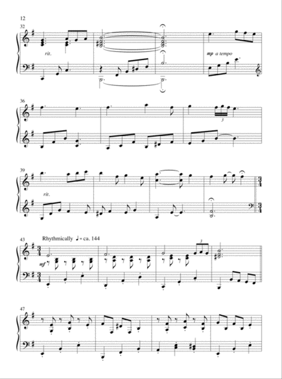 Let All Things Their Creator Bless! Piano Solo scores gallery preview page 7