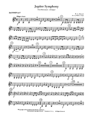 Jupiter Symphony, 1st Movement: 2nd F Horn