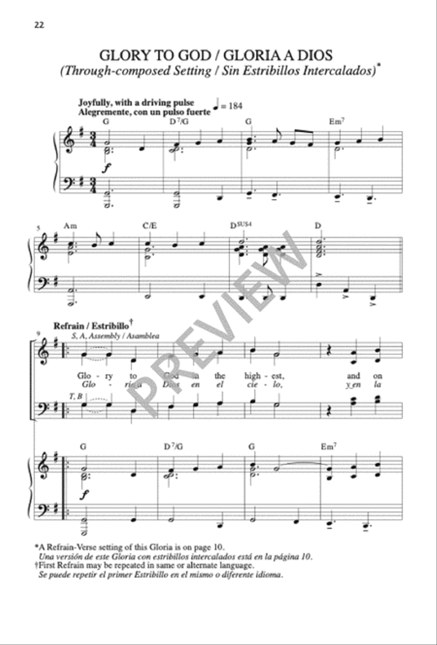 Mass of the Sun of Justice / Misa Sol de Justicia 4-Part scores gallery preview page 22