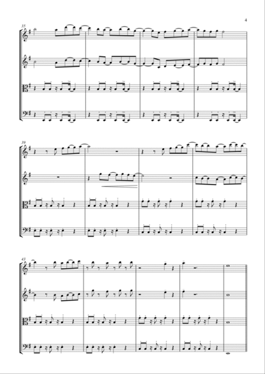 Bring Me To Life String Quartet scores gallery preview page 4