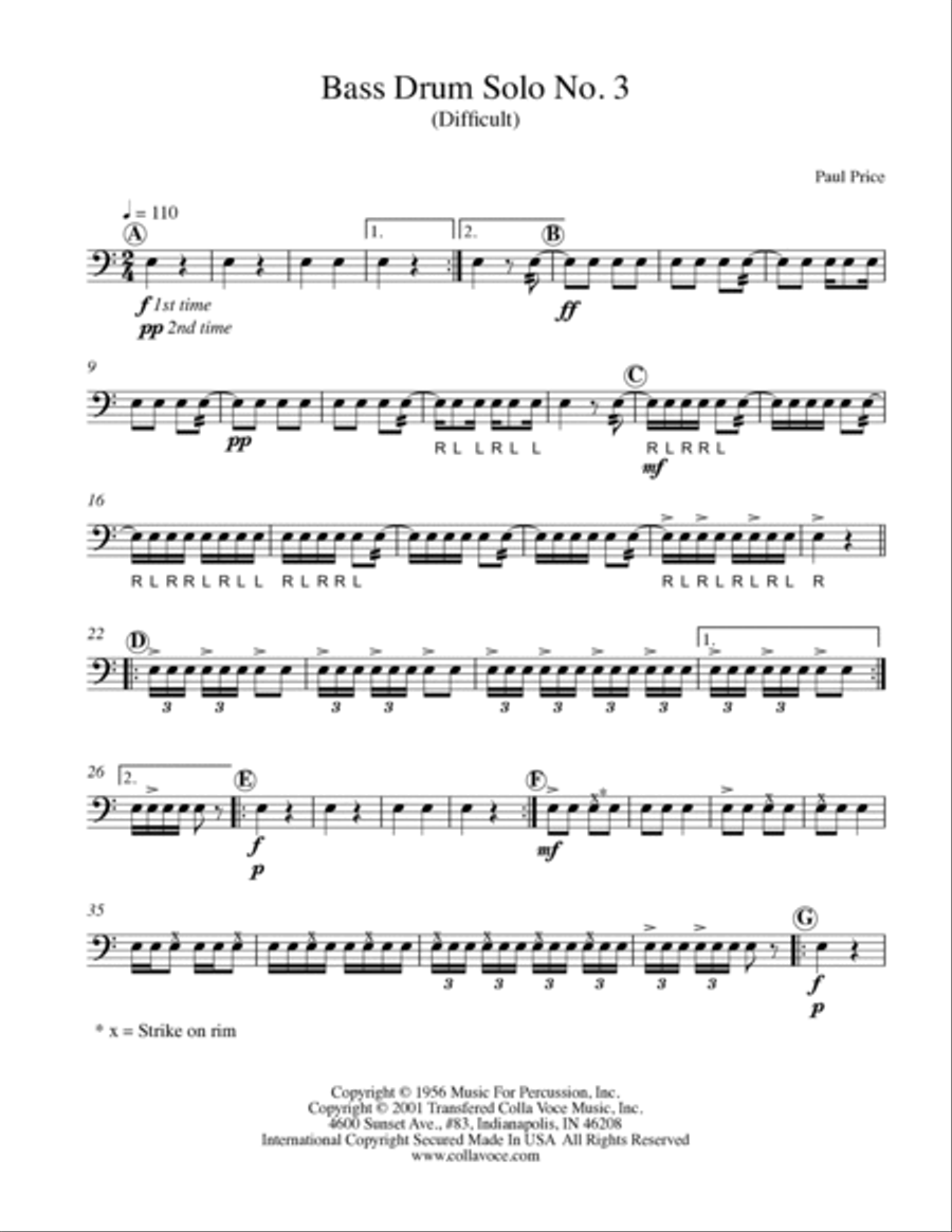 Bass Drum Solos 1-7 Percussion scores gallery preview page 4