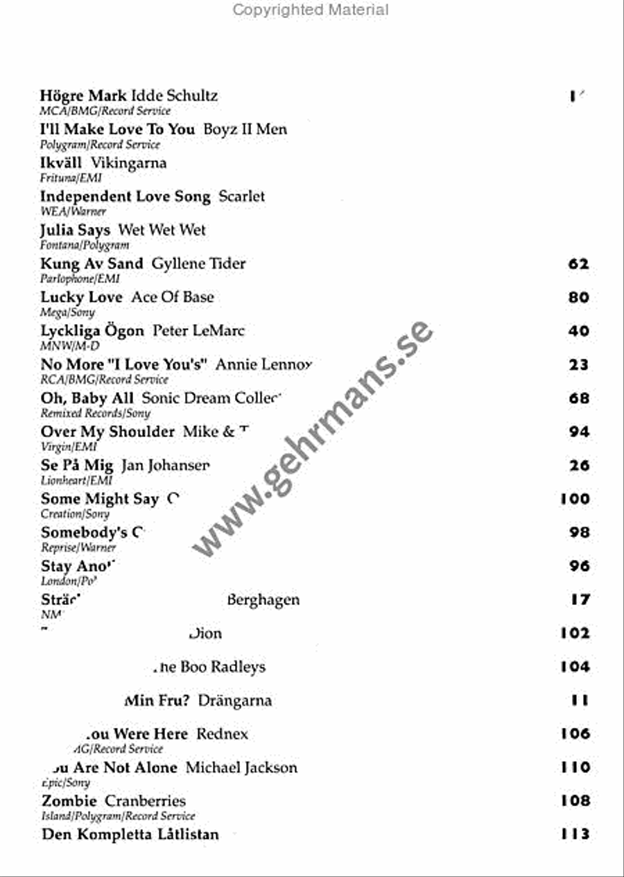 Pop 95 Pop 95 Piano, Vocal, Guitar scores gallery preview page 3