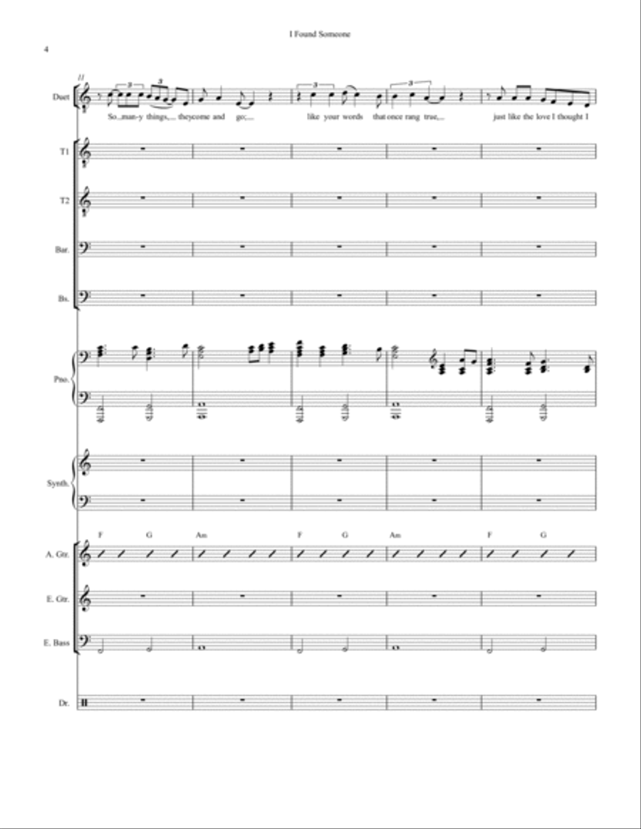 I Found Someone Small Ensemble scores gallery preview page 4
