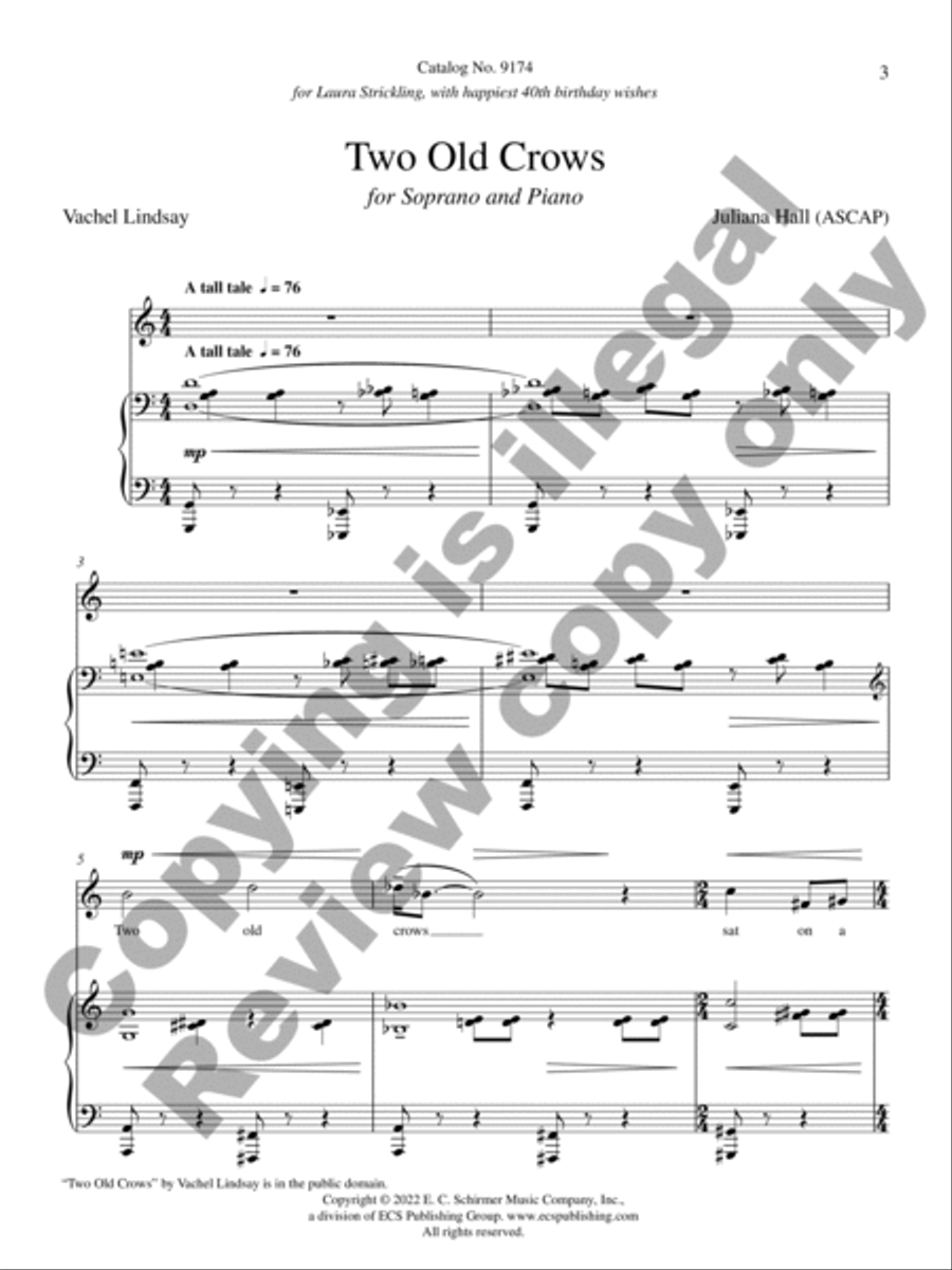 Two Old Crows Soprano Voice scores gallery preview page 4