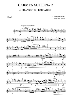 Toreador's Song from "Carmen Suite No. 2" for Flute Quartet
