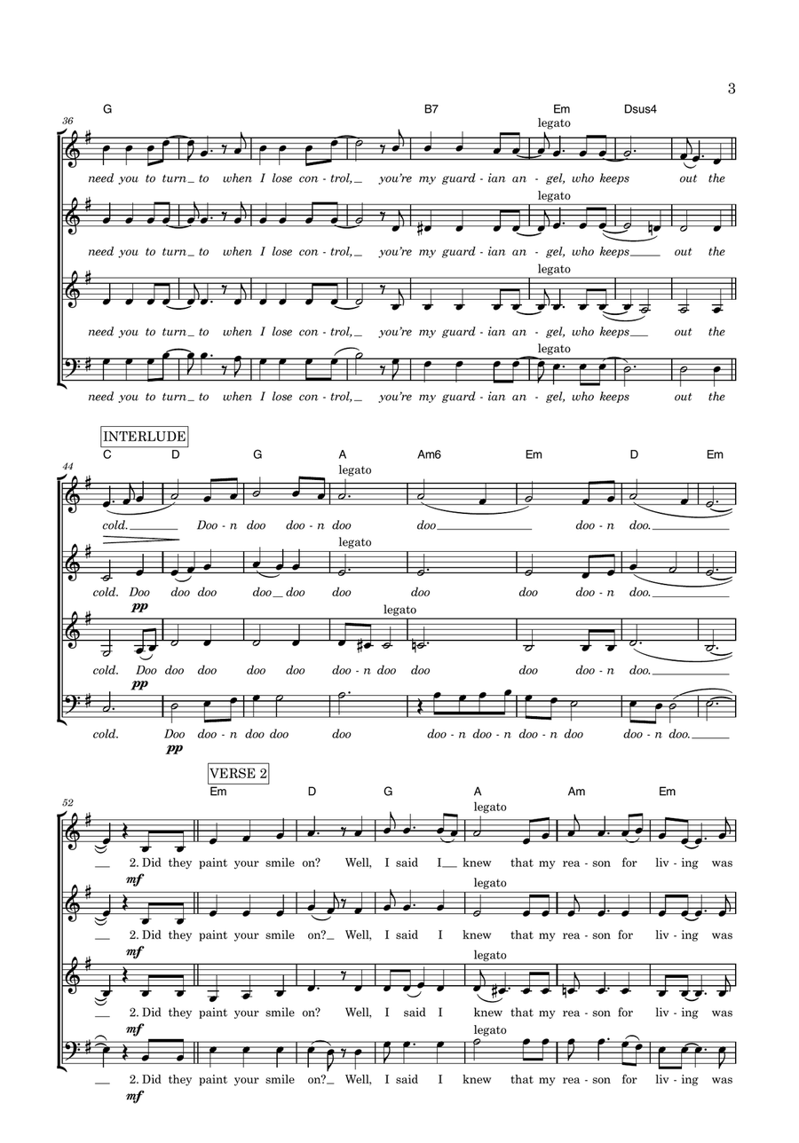 I Need You To Turn To I Need You To Turn To A Cappella scores gallery preview page 3
