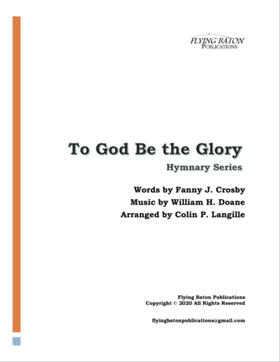 To God Be the Glory Unison Choir scores gallery preview page 1