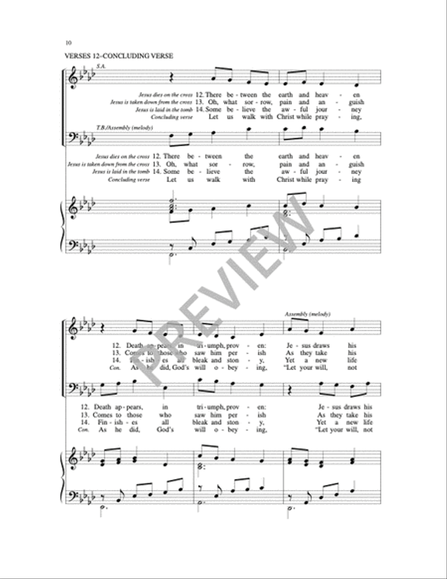 Stations of the Cross 4-Part scores gallery preview page 12