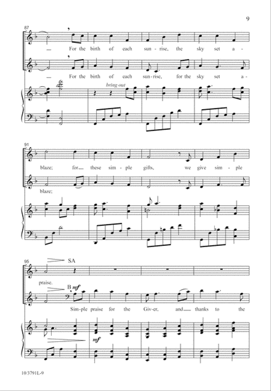 Simple Praise 3-Part scores gallery preview page 10