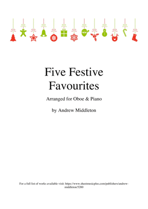 Book cover for Five Festive Favourites arranged for Oboe and Piano