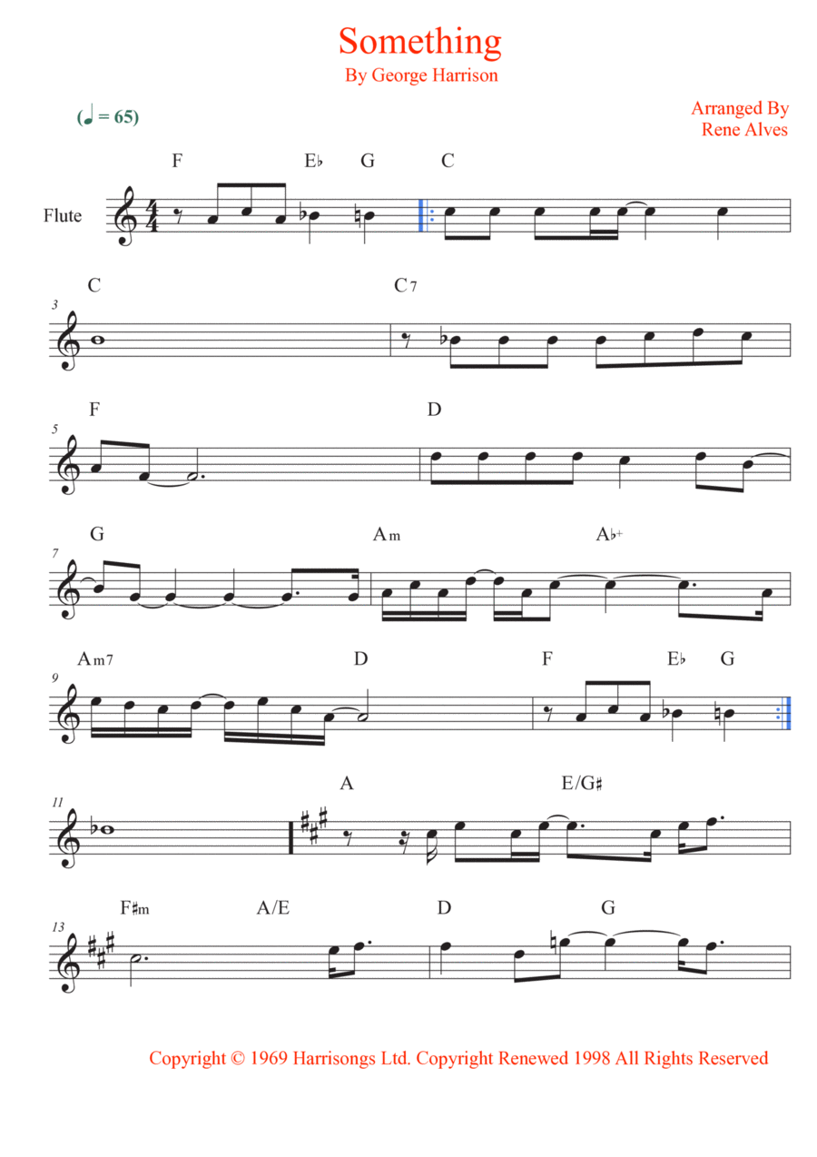Something Something Flute Solo scores gallery preview page 1
