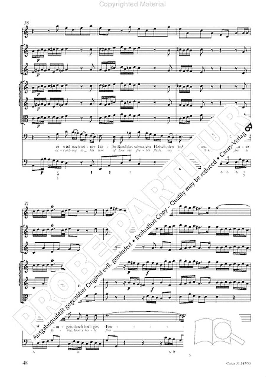 Heart and mouth and thought and action (Herz und Mund und Tat und Leben) (Herz und Mund und Tat und Leben) 4-Part scores gallery preview page 50