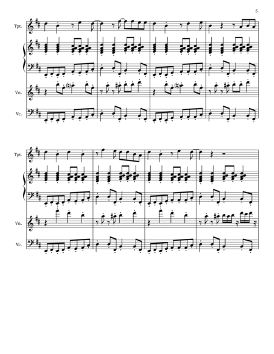 Come And Get Your Love Score and Parts scores gallery preview page 5