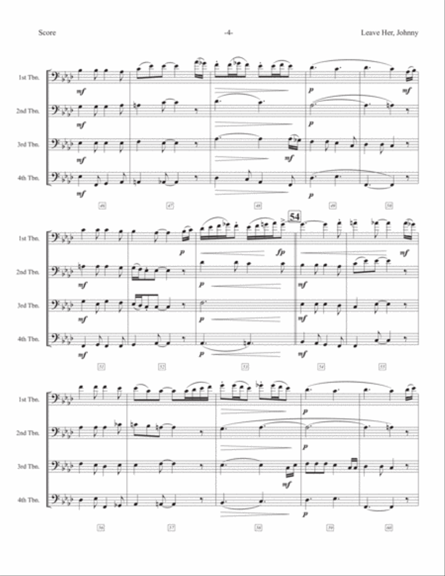 Leave Her Johnny Small Ensemble scores gallery preview page 5