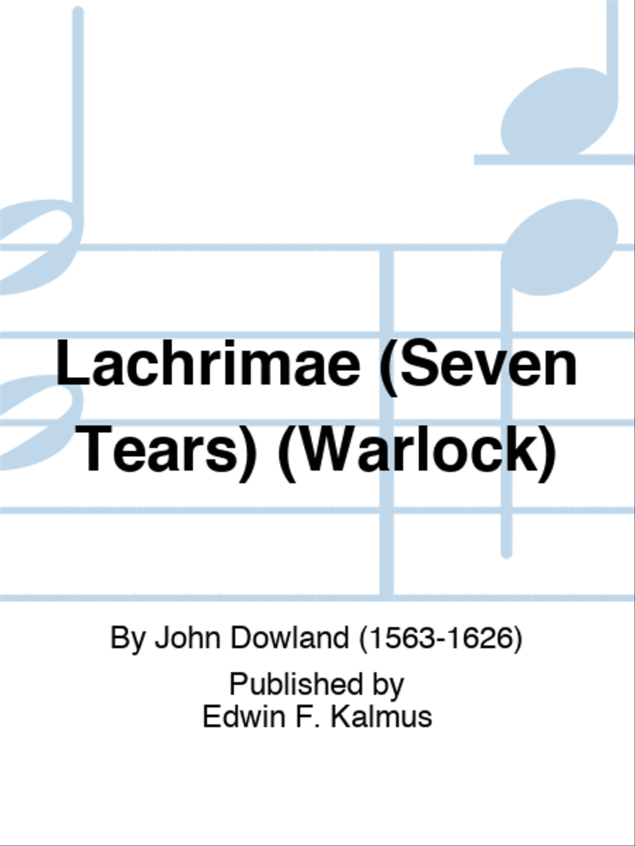 Lachrimae (Seven Tears) (Warlock) Lute scores gallery preview page 1