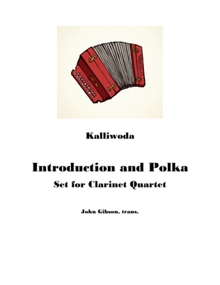 Book cover for Introduction and Polka set for Clarinet Quartet