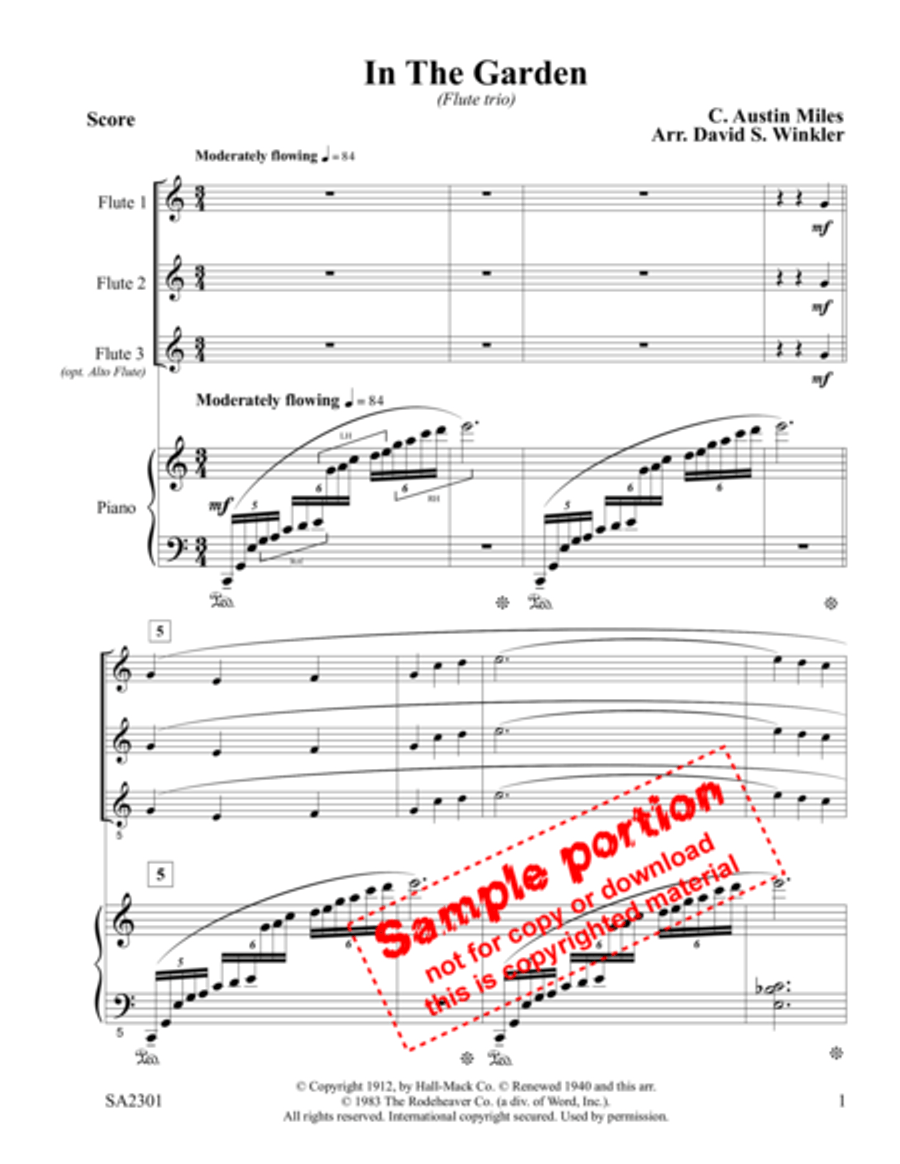 In The Garden Flute scores gallery preview page 2