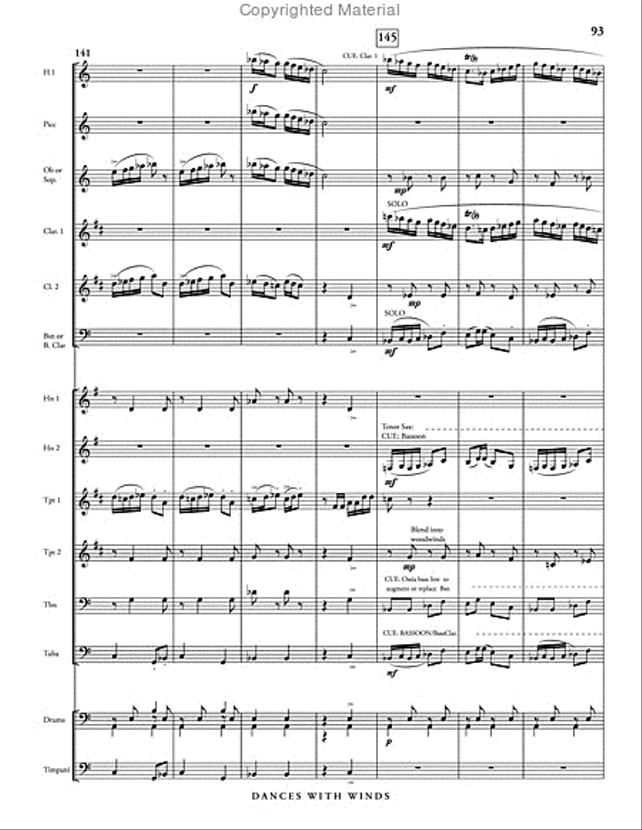 Dances with Winds Dances with Winds Concert Band scores gallery preview page 99