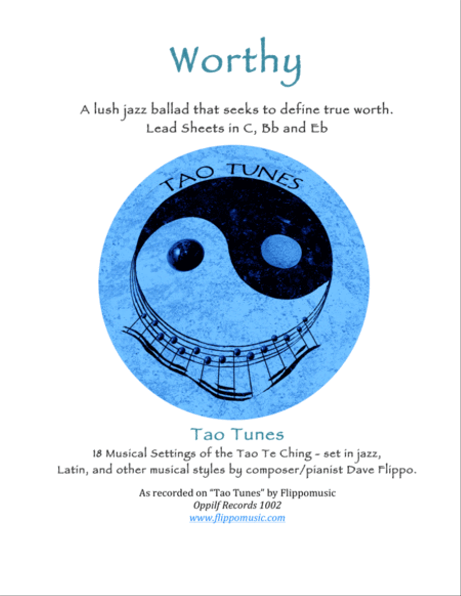 WORTHY - A "Tao Tune" - Lead sheets in C, Bb and Eb image number null
