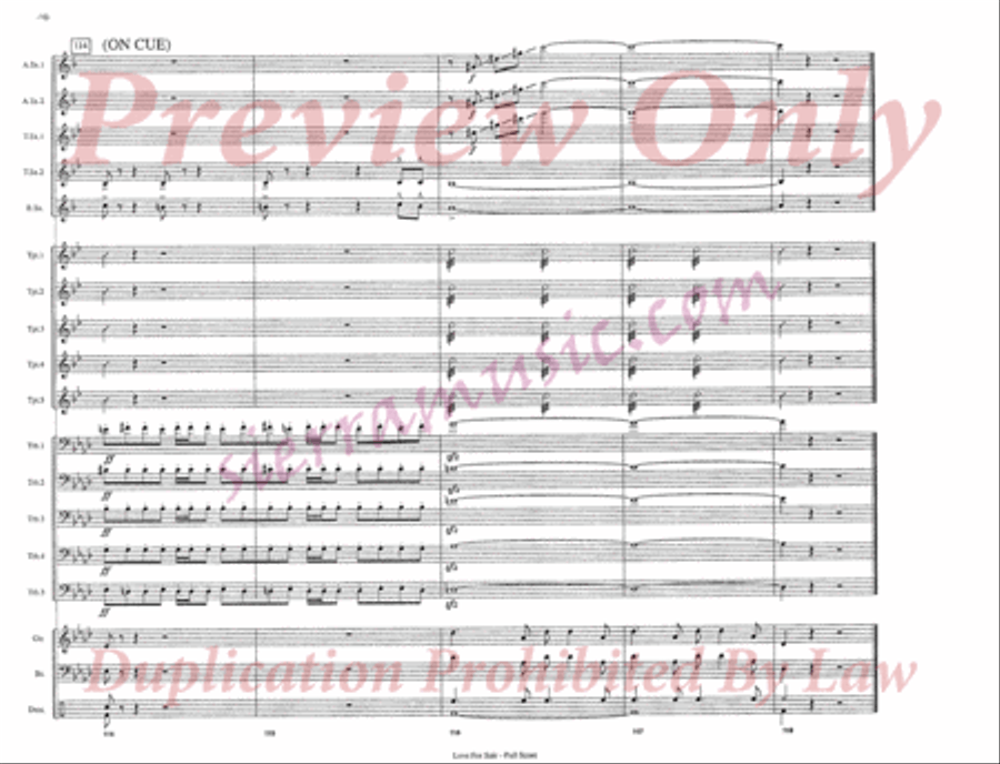 Love For Sale Jazz Ensemble scores gallery preview page 17