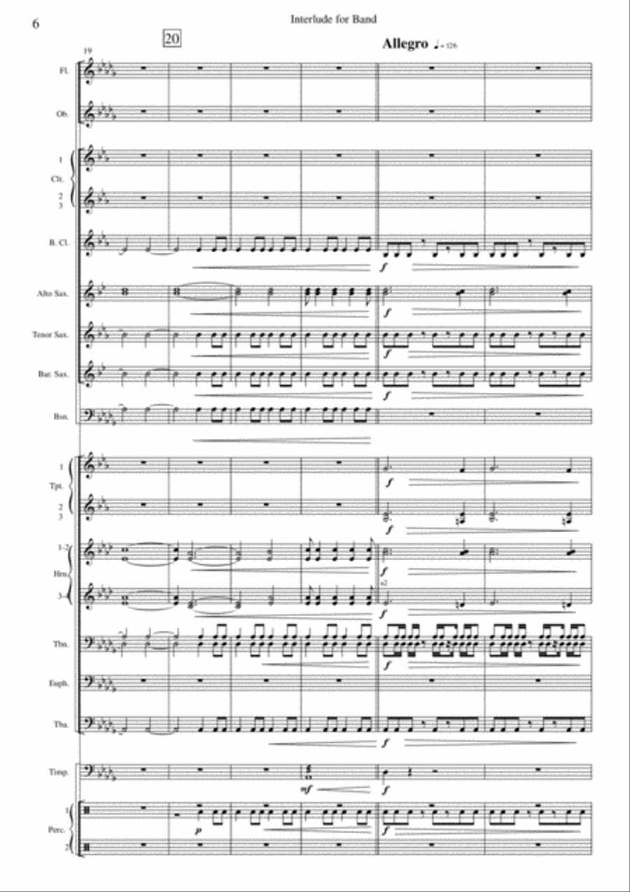 Interlude for Band Interlude for Band Concert Band scores gallery preview page 6