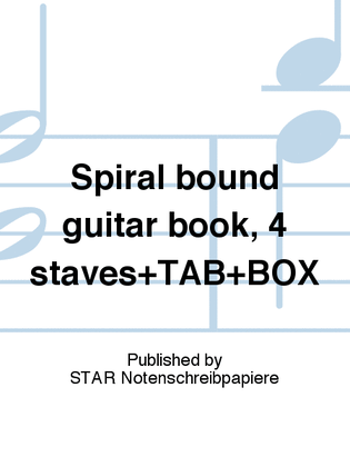 Spiral bound guitar book, 4 staves+TAB+BOX