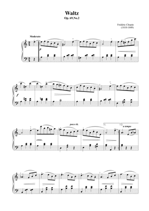 Chopin - Waltz op.69,No.2 (Easy piano arrangement)