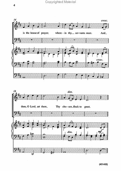 We Love Thy House, O God - SATB w/ Organ image number null