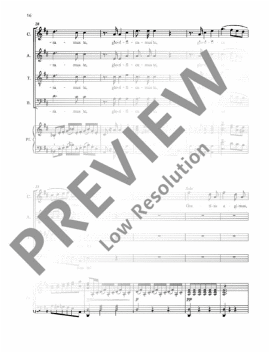 Missa sancta No. 2 G major 4-Part scores gallery preview page 17