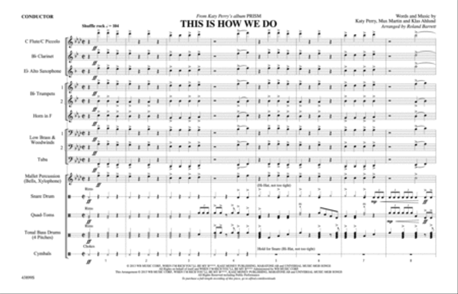 This Is How We Do: Score This Is How We Do: Score Marching Band scores gallery preview page 1